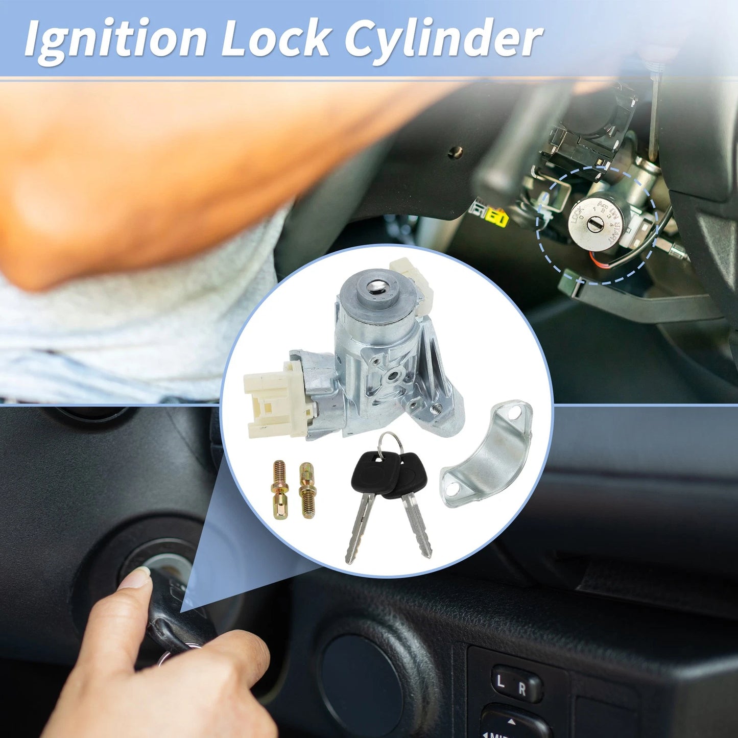 Ignition Lock Cylinder w/ 2 Keys for Toyota Tacoma (2005-2015)