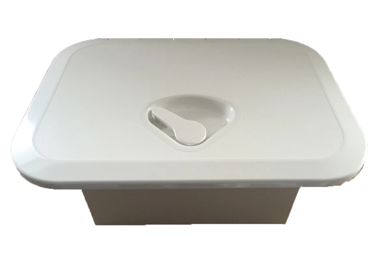 Access Hatch with Storage Box for Caravan/Boat/RV White Lid Storage