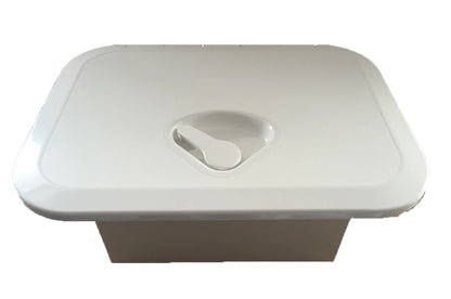 Access Hatch with Storage Box for Caravan/Boat/RV White Lid Storage