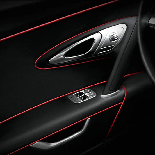 16ft Red Car Interior Door Gap Edge Line Molding Trim for Universal Models