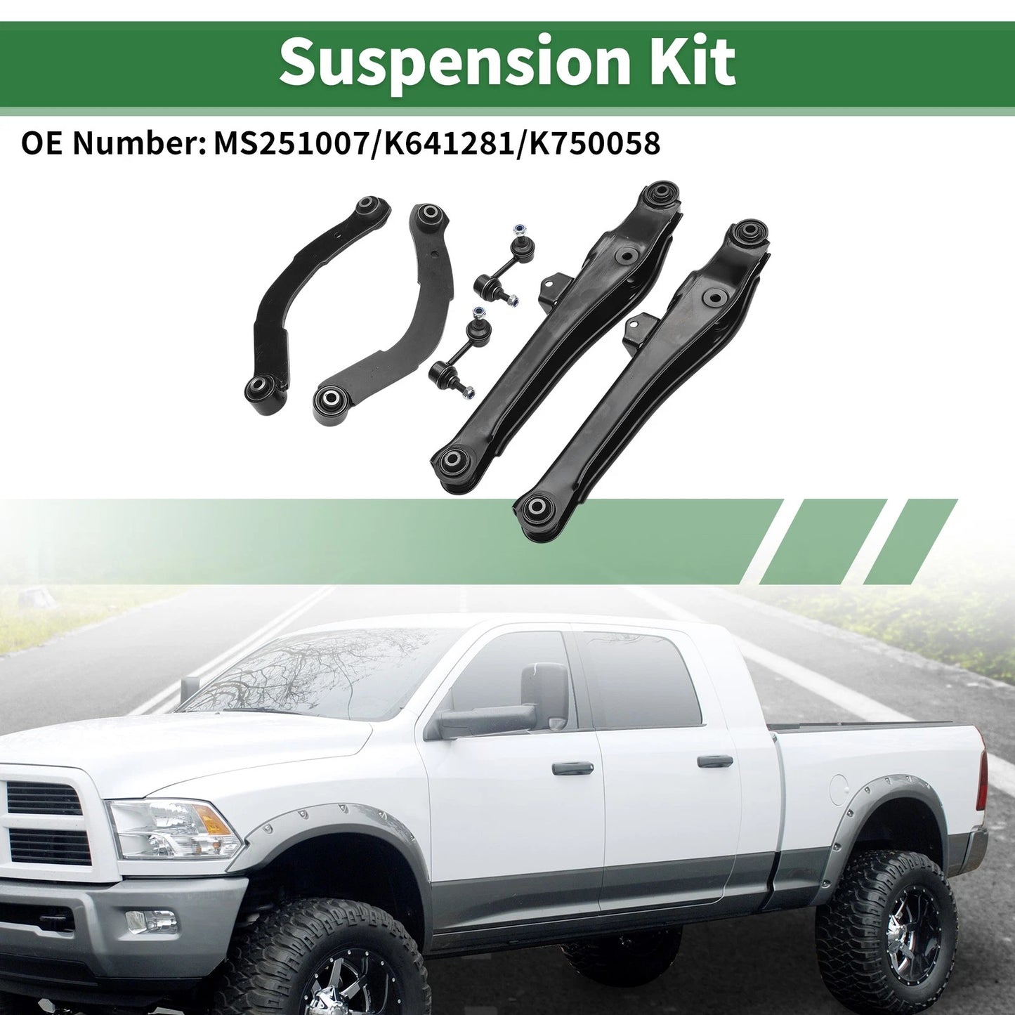 6 Pcs Rear Upper Control Arm Lateral Link for Jeep Compass (2007-2009)