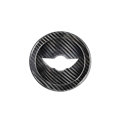 Dry Carbon Fiber Steering Wheel Center Logo Cover Fits Mini Cooper R55 R56 R60