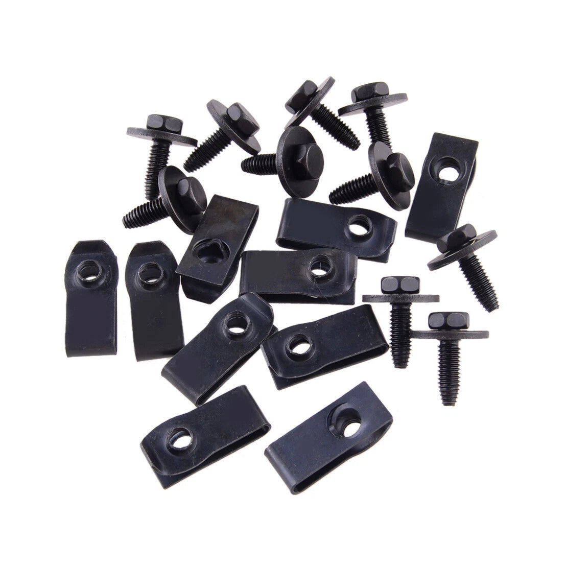 20 x Car Body Bolts U Nut Clips M6 Hex 10mm for Ford Truck