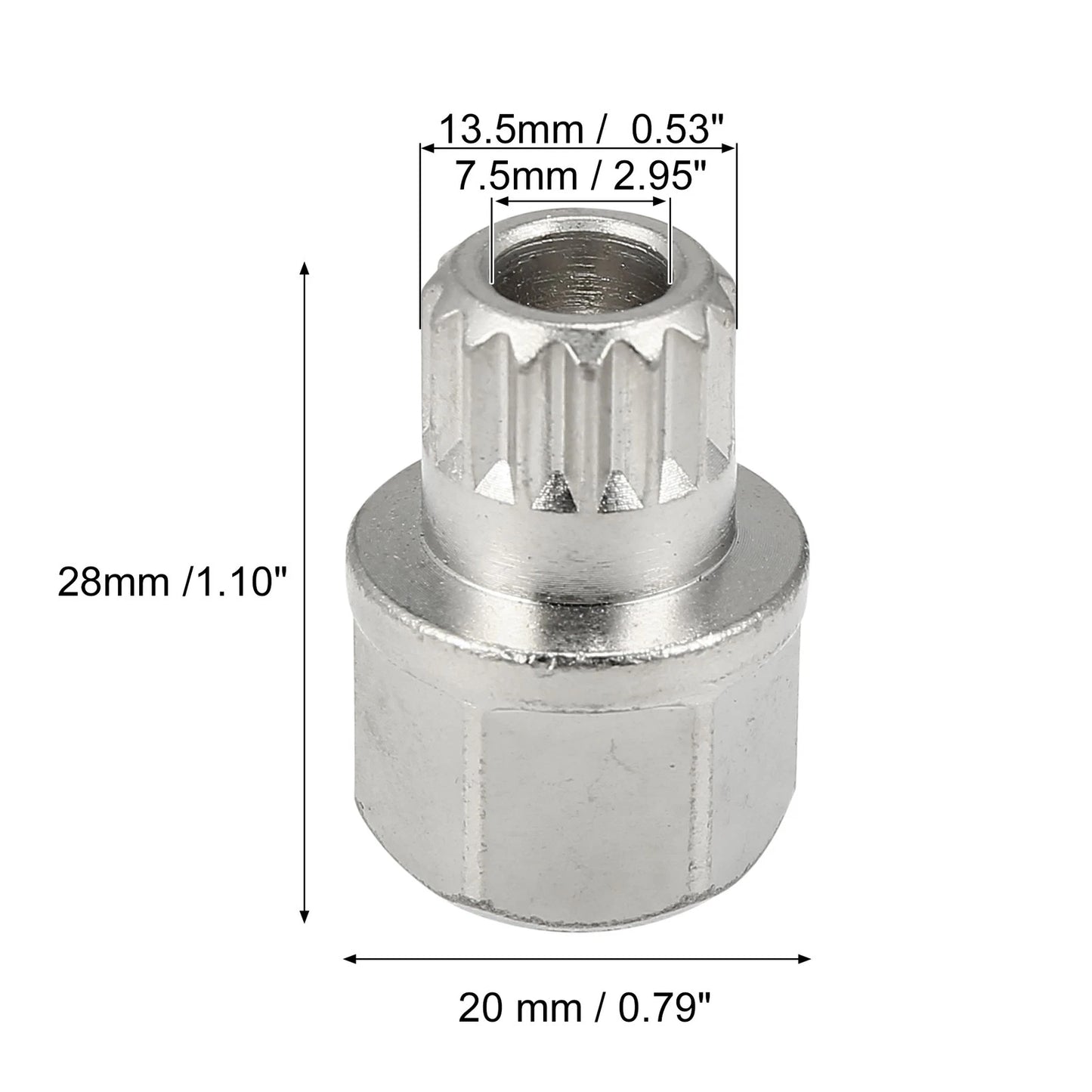 31/15PT Wheel Lock Lug Nut Screw Removal Key for BMW (2015-2023)