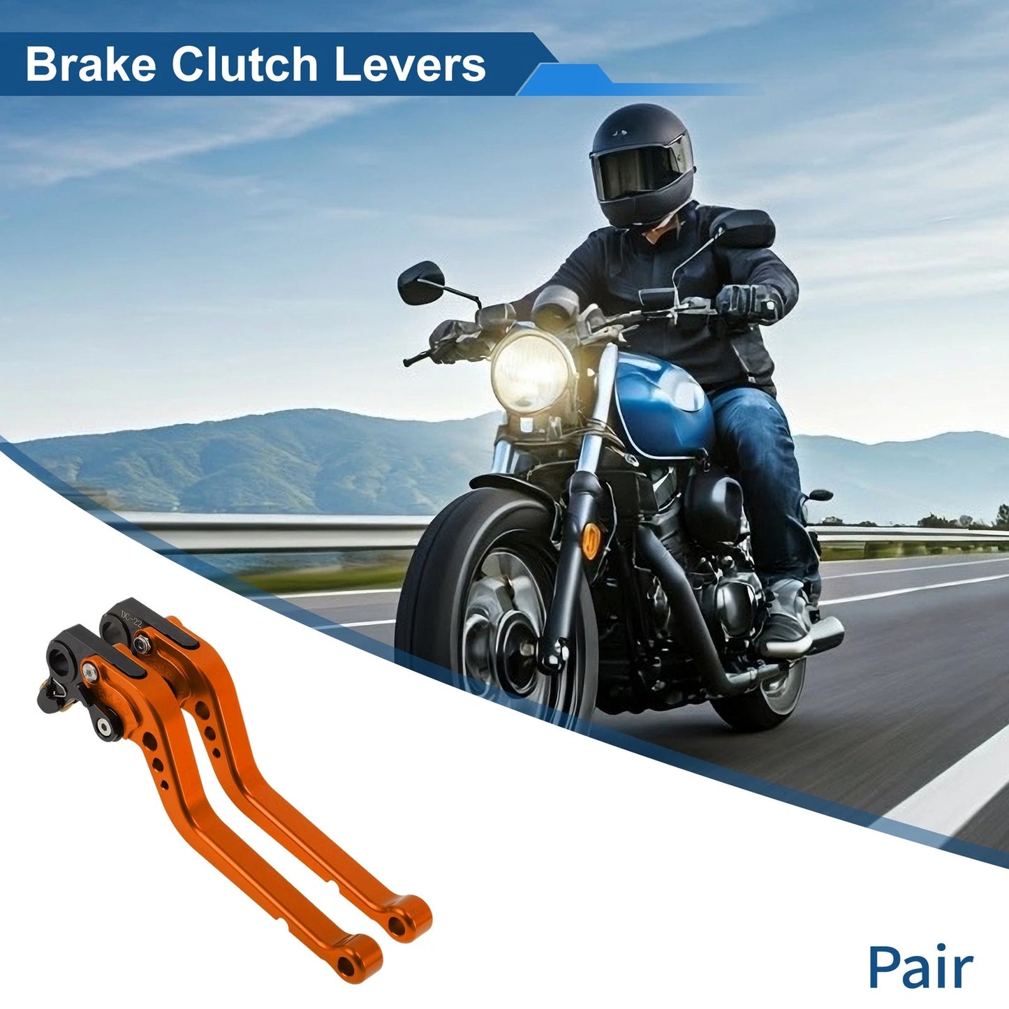Long Brake Clutch Levers 1 pair for Ducati MONSTER S2R 800 (2005–2007)