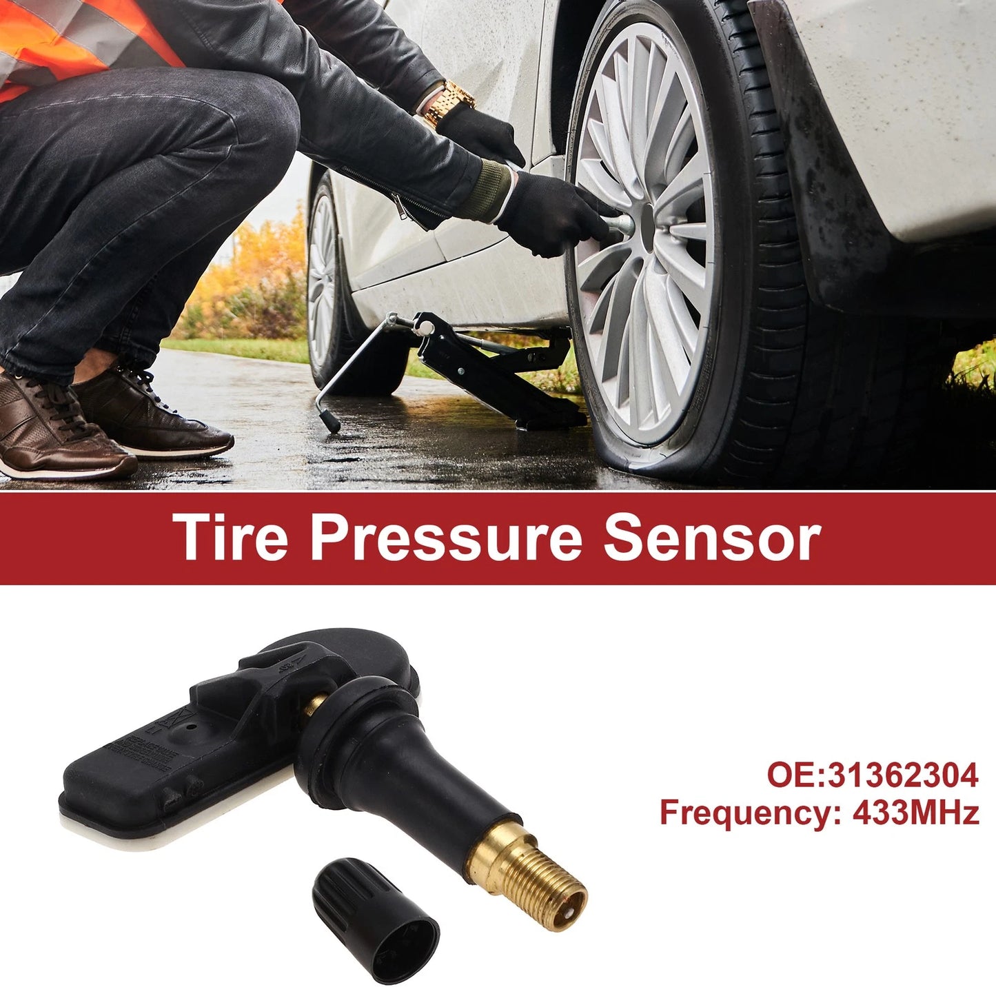 Tire Pressure Sensor 433MHz for Volvo XC90 (2016-2021) 1 x Pcs