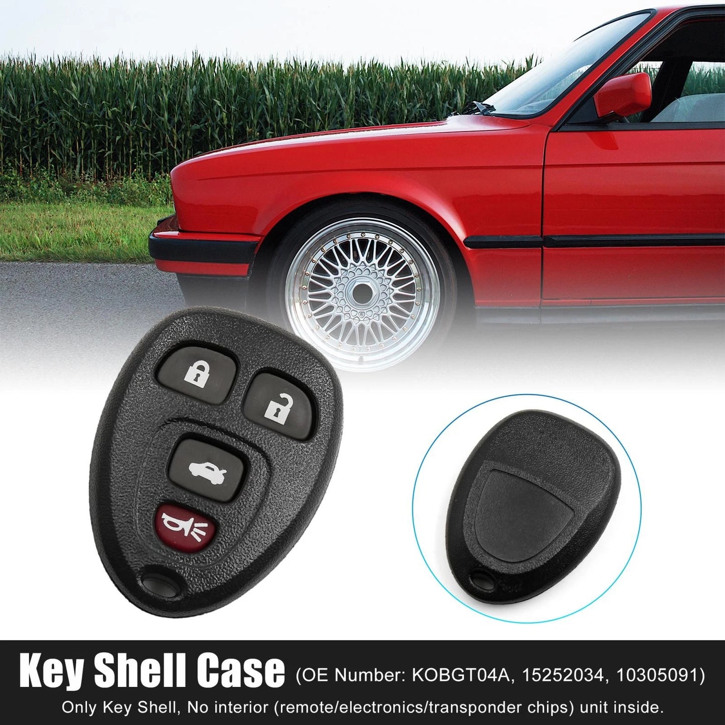 Key Fob Case Shell Replacement for Chevrolet Malibu (2004 - 2012)