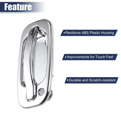 Front Left & Right Exterior Door Handle for Chevrolet Silver Tone