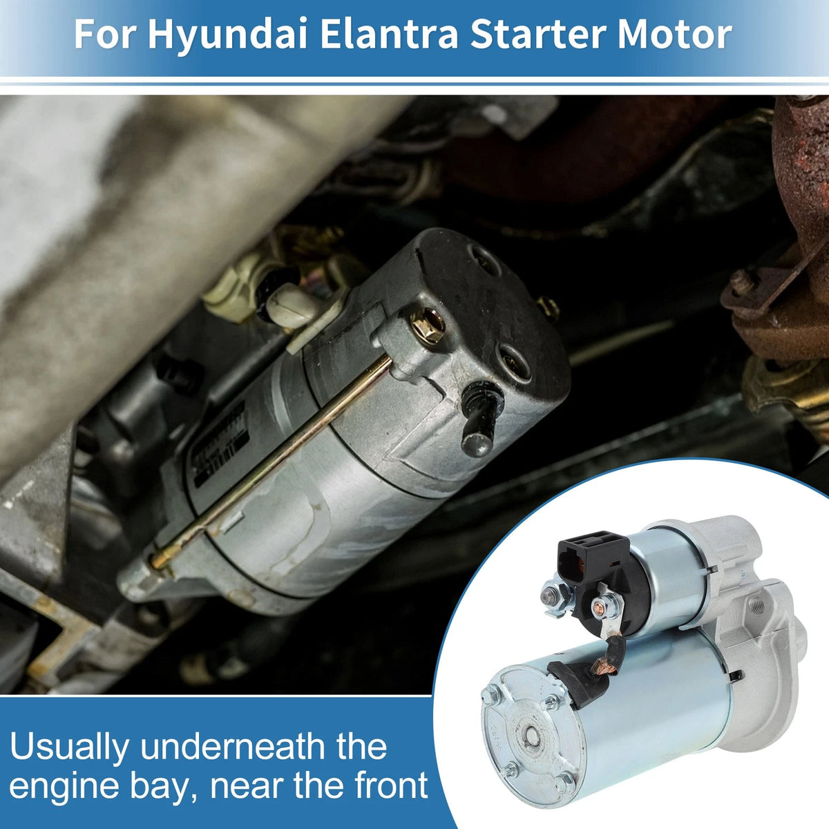 Starter Motor for Hyundai Elantra, Kia Forte (2014-2021)