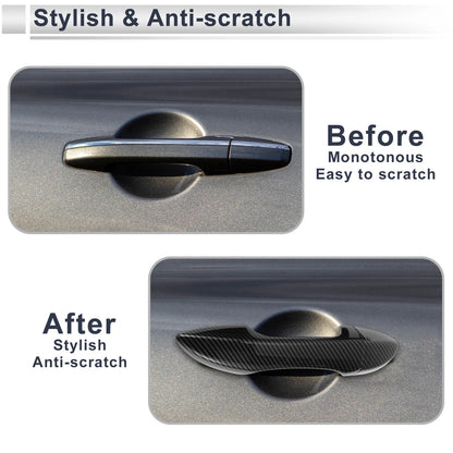 Door Handle Cover Trim for Toyota Corolla (2014-2019) - Carbon Fiber Black