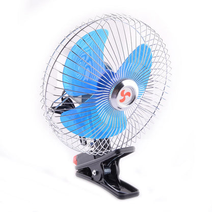 24V Oscillating Clip-On Fan for Universal Car - Portable Cooler