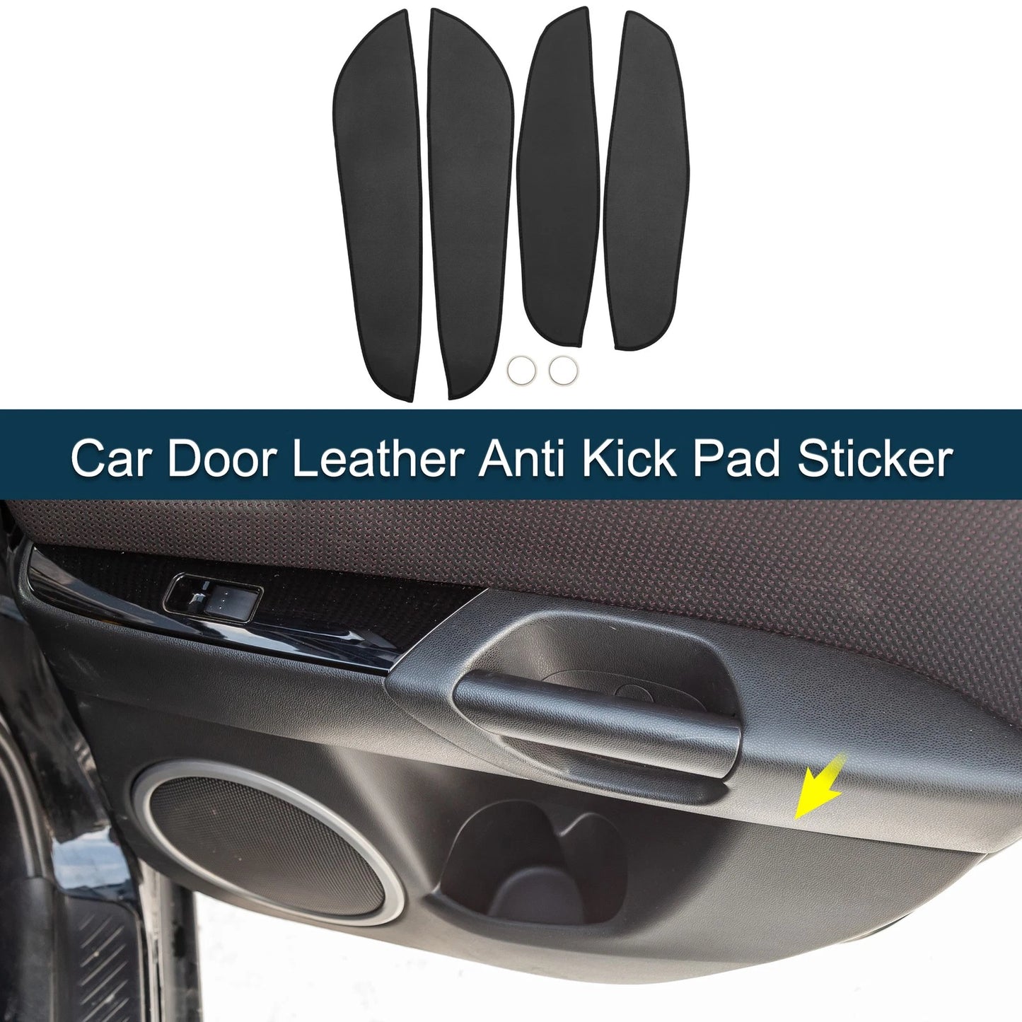 Car Door Leather Anti Kick Pad Sticker for BMW 3 Series (2013-2019) 1 Set