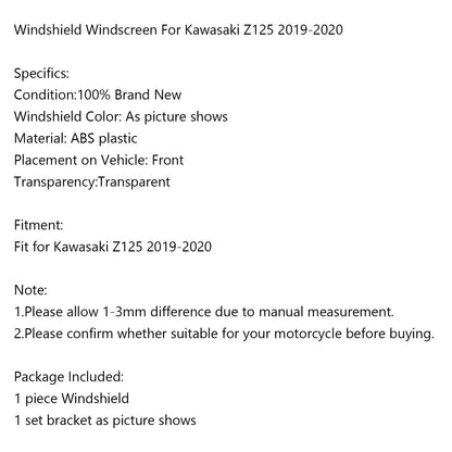 Windshield for Kawasaki Z125 (2019-2020)