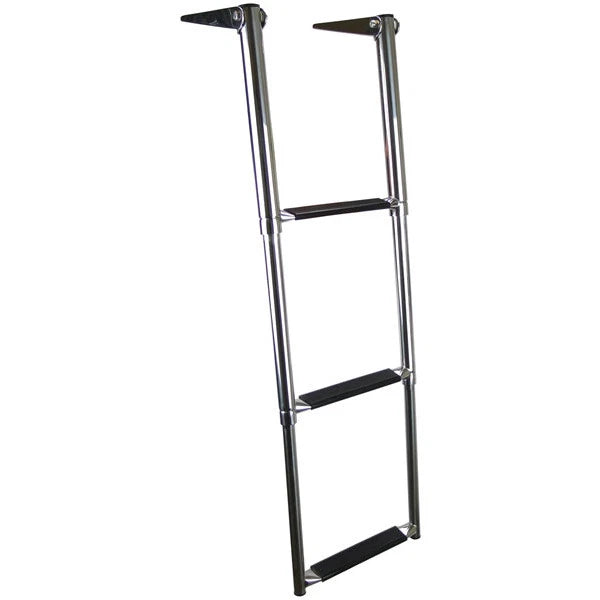 Stainless Steel Telescopic Boat Boarding Ladder 3 Step Platform Mount 900mm