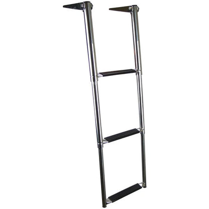 Stainless Steel Telescopic Boat Boarding Ladder 3 Step Platform Mount 900mm