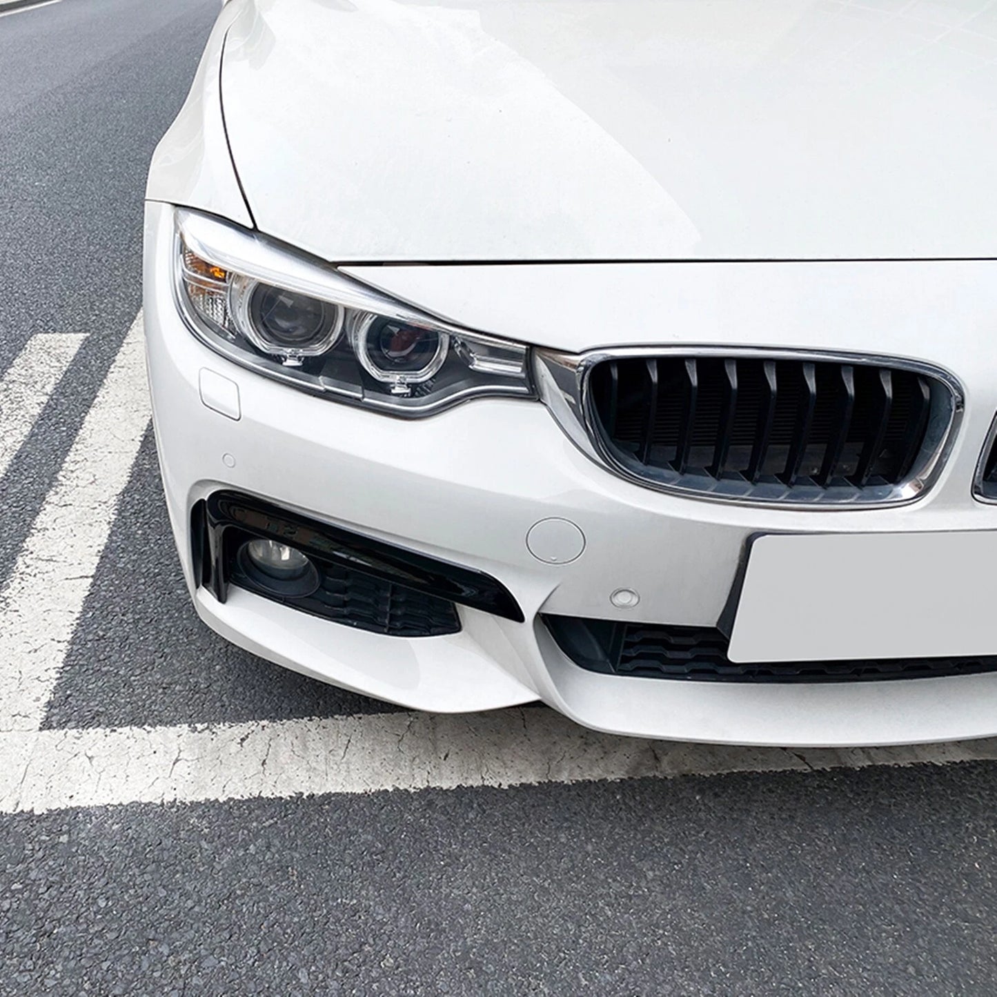 2 x Front Bumper Air Vent Trim for BMW F32 F33 F36 M Sport (2014-2020) Gloss Black