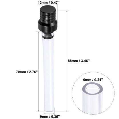 10pcs Gas Fuel Cap Air Vent Hose Breather OneWay Clear Tube Black for Motorcycle