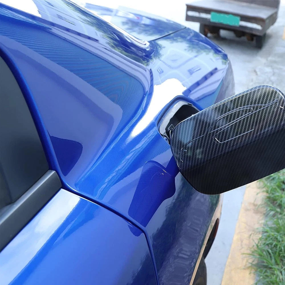 Carbon Fiber Door Fuel Tank Gas Cap Cover Trim for Dodge Charger (2015-2023)