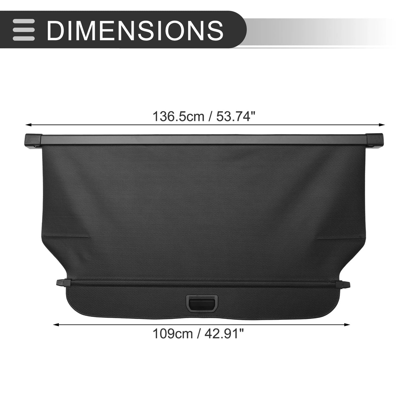 Retractable Cargo Cover for Honda CR-V 2012-2016 Black Carbon Fiber Pattern