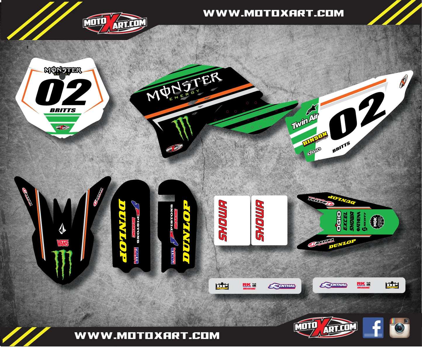 BURNOUT STYLE Full Graphics Kit Decals for KTM 65 (2009-2015)