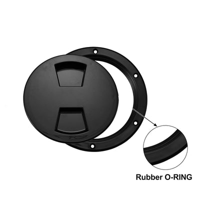6 Inch Round Deck Plate Hatch for Boat Marine Inspection Black