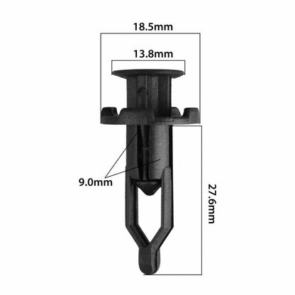 9mm Plastic Bumper Retainer Clips 100-pack for Car
