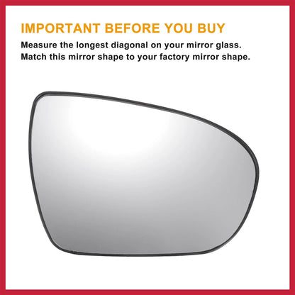 Heated Right Side Mirror Glass w/ Backing Plate for Kia Optima (2011-2015)