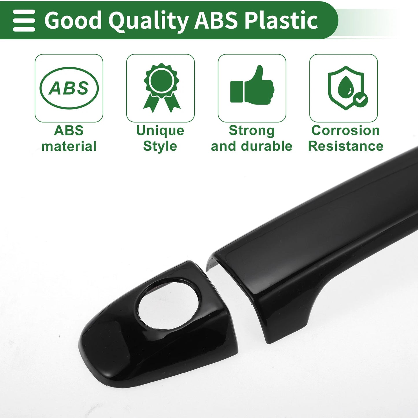 Black Door Handle Cover Trim for Toyota Prius (2010-2015)