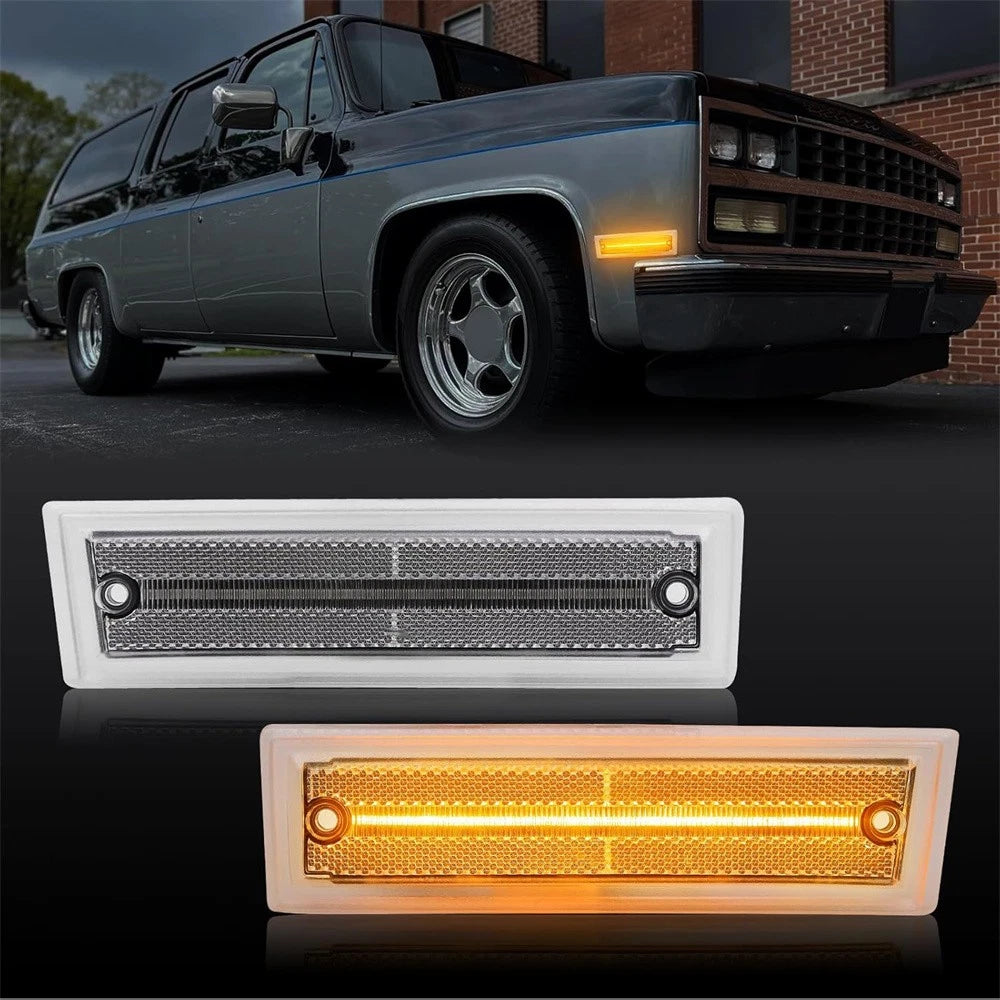 LED Side Marker Lights for Chevy C10 C20 C30 K10 K20 K30 Suburban (1973-1987)