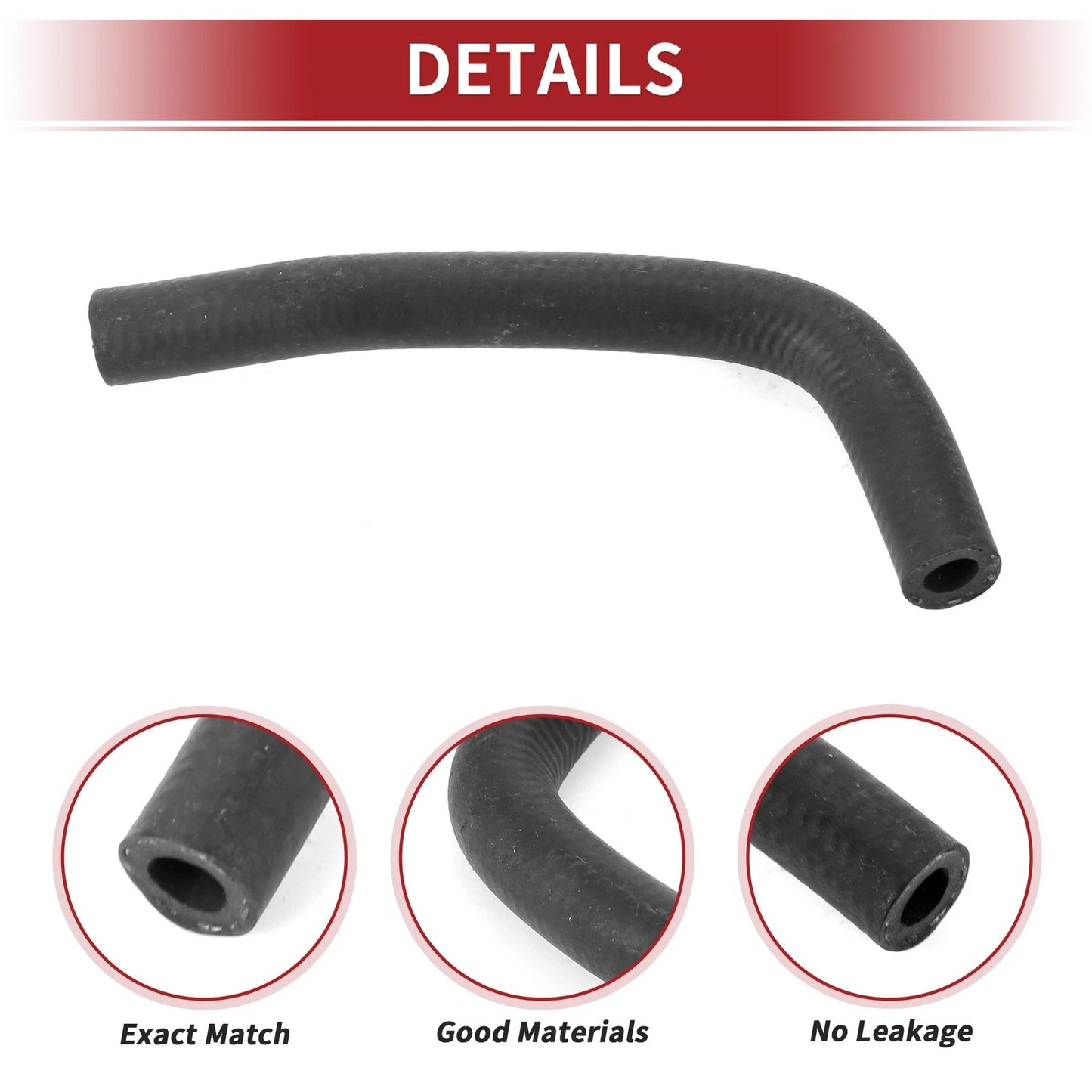 Heater Hose for Nissan Maxima (2000-2001) Rubber Black 1 Pcs