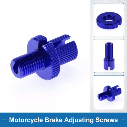 Brake Lever Barrel Adjusters Screws Blue M10 2 x for Motorcycle