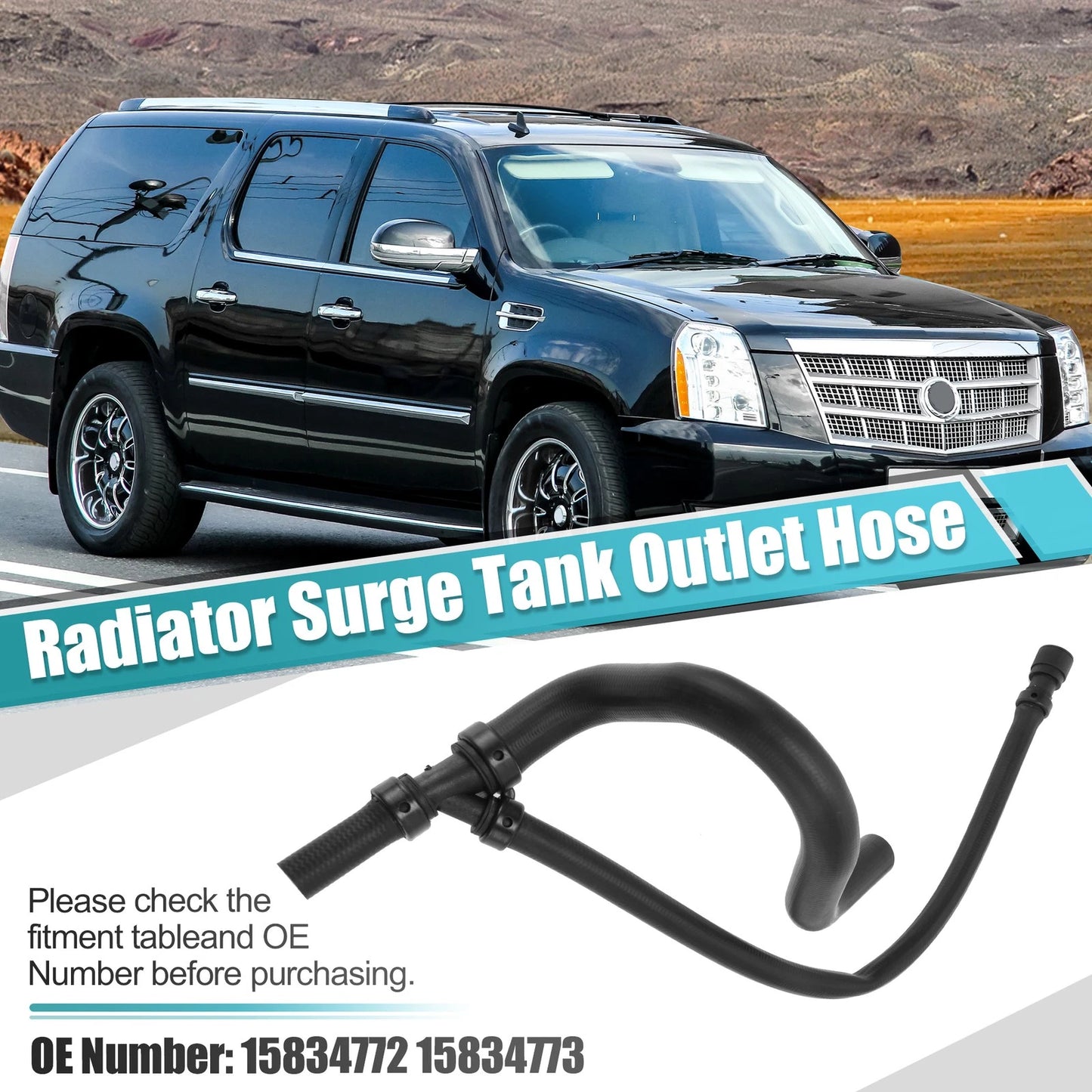 15792821 15854959 Radiator Overflow Hose for Chevy / GMC Yukon Inc - 2