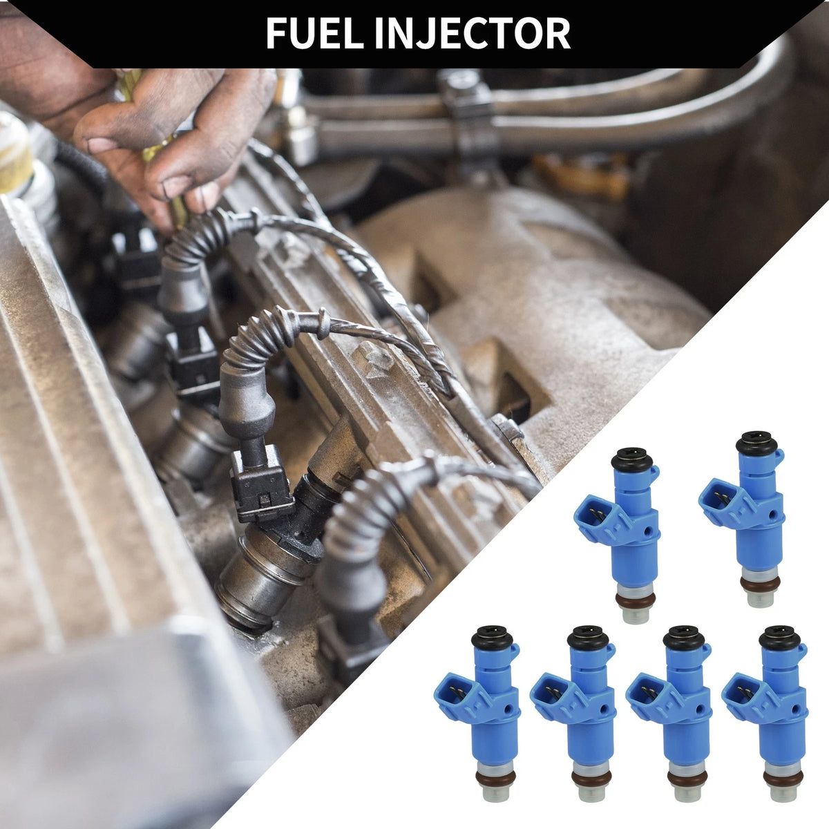 Blue 6 x 3.0L Fuel Injectors for Honda Accord (2003-2007)