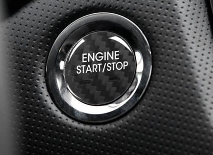1x Carbon Fiber Engine Start Stop Button Cover for Cadillac XTS CT6 XT5 (2013-2020)