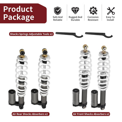 2 x Front/Rear Left & Right Shocks w/ Tool for Polaris RZR 800S (2009–2012)