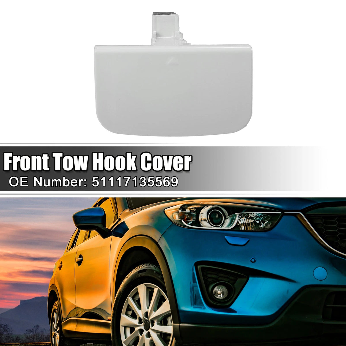 Front Bumper Tow Hook Cover for BMW 7 Series 750Li 760i (2016-2020)