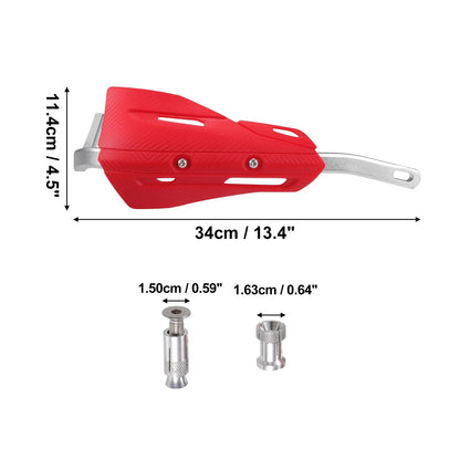 Set 1 Aluminum Handlebars with Plastic Handguards for Motorcycle