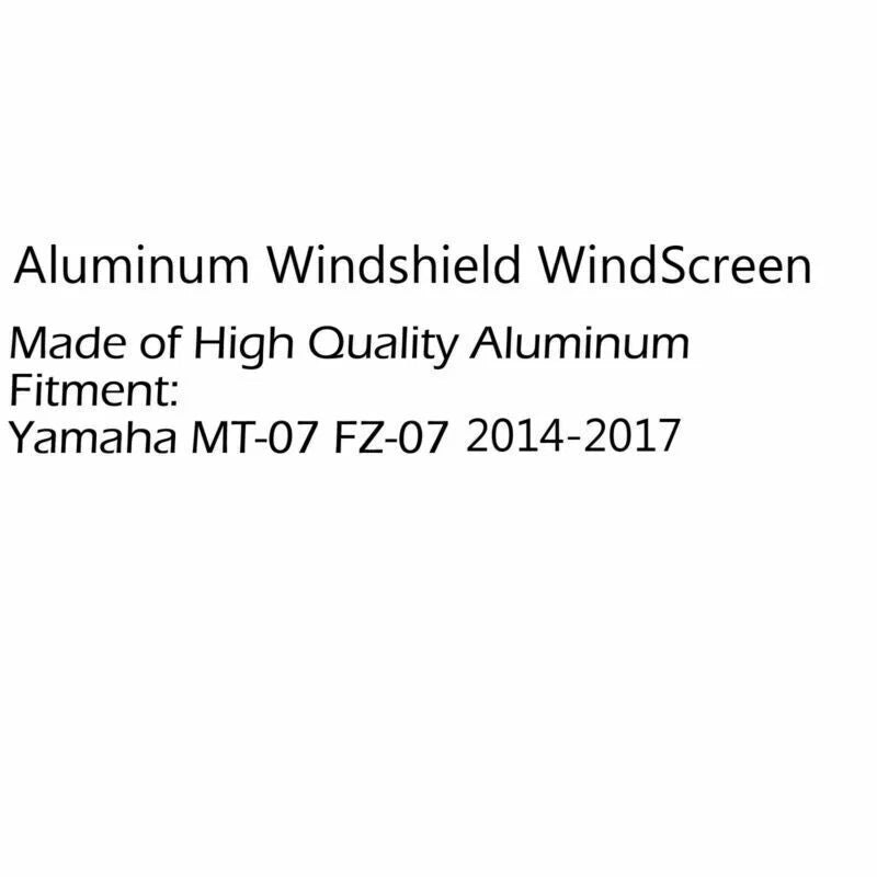 Aluminum Windshield for Yamaha MT07 FZ07 (2013-2017)