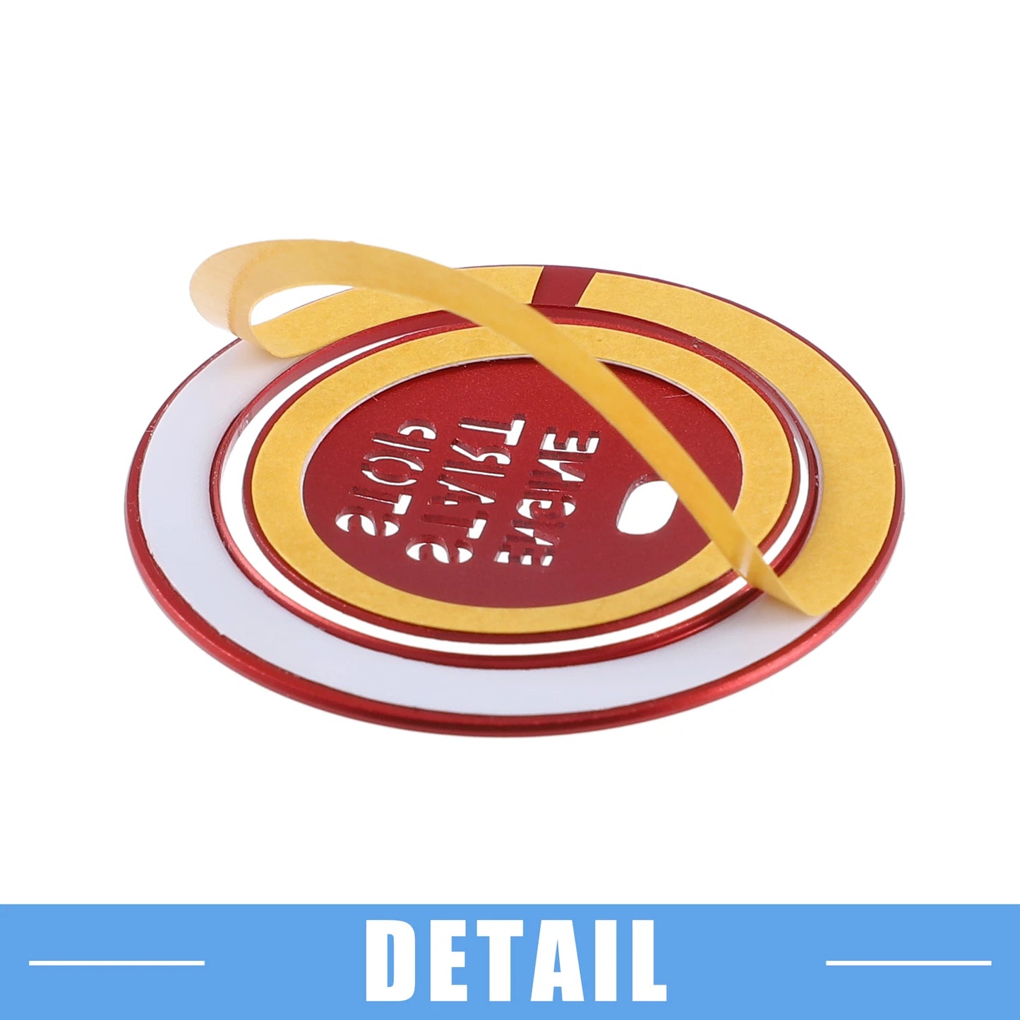 Engine Ignition Button Decal for Hyundai Sonata 2011-2014 Aluminum Red