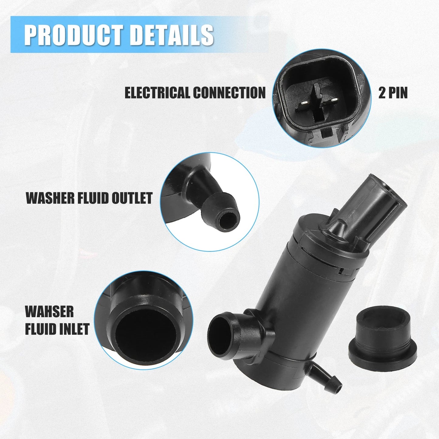 Windshield Washer Pump for Subaru Forester (2003-2023)