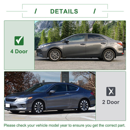 4 x Weatherstrip Window Seal for Honda Civic (1996-2000) Black