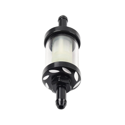 8MM 5/16 Inline Reusable Motorcycle Gas Fuel Filter for Universal Models
