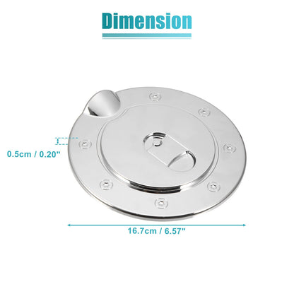 Chrome Plated Fuel Tank Filler Cap Cover Decoration for Dodge Ram 1500