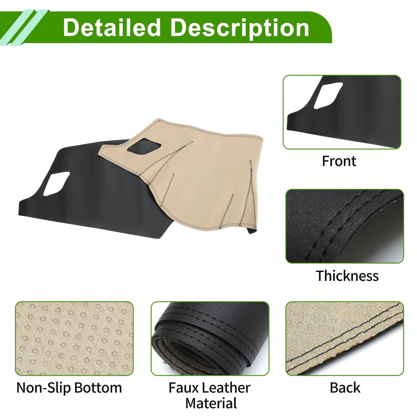 Dashboard Cover Mat for BMW X1 (2016-2019) - Black Dash Carpet