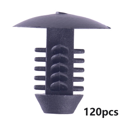 120 Pcs 10mm Plastic Clip Fasteners for Car Bumper Fender Door Rivets