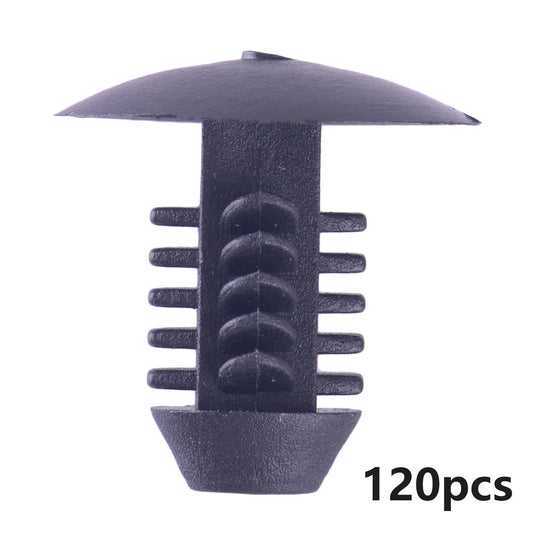 120 Pcs 10mm Plastic Clip Fasteners for Car Bumper Fender Door Rivets