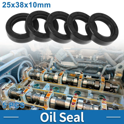 Oil Seal / 5 Pcs / Rotary Shaft Seal Nitrile Rubber 25x38x10mm for Make Model