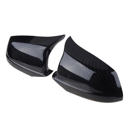 2 x Carbon Fiber Style Mirror Cover Caps for BMW F10/F18 Sedan/F11 Touring (2010-2013)