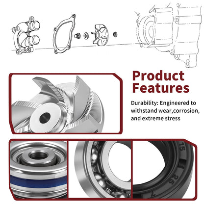 Water Pump Impeller & Seal Gasket Kit for Polaris Scrambler 500 (1997–2012)
