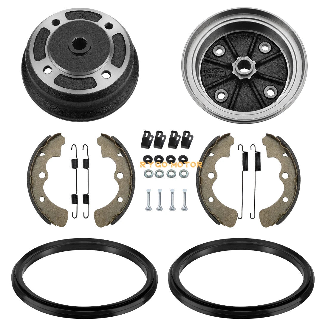 2 x Front Brake Drum & Shoes for Kawasaki Mule 2510 3000 3010 3020 4000 4010